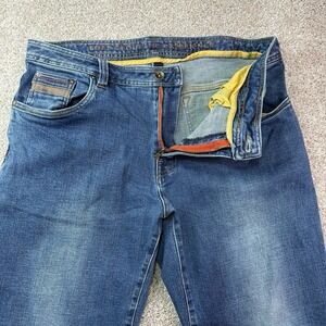 PrAna Men's Denim‎ Blue Jeans BREATHE Size 36x30 Straight Leg Slim Fit